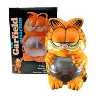 Garfield Aquarium Complete 18" 2 Gallon Fish Tank Vintage 1978 Tested EUC