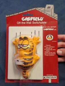 New Sealed Vintage 1980s Garfield Cat Off The Wall Light Switch Plate Cover Rare