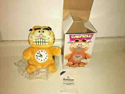 GARFIELD ARMITRON QUARTZ ANALOG CLOCK 1978 GLOW IN THE DARK . With BOX, SUPER.