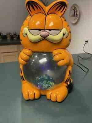 Vintage 18" Garfield the Cat Lighted Fish Tank Aquarium 2 Gallon 1978