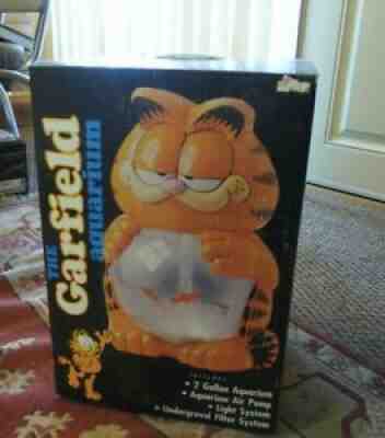 RARE Vintage Early 90's The Garfield Aquarium Lights Up New In Box Fish Tank