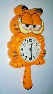 Vintage 1978 Garfield Sunbeam Animated Wall Clock with Box, 881-1485, Working!