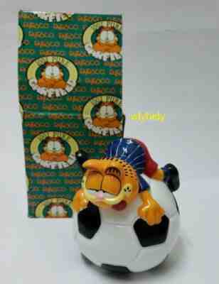 Garfield Soccer Ceramic Money Bank - UFS Vintage Collectible