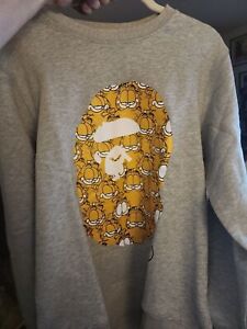 bathing ape garfield Bape Pullover Sz L NWT