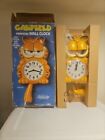 New ListingVintage New  1978 Garfield Sunbeam Wall Clock With Pendulum Tail Moving Eye