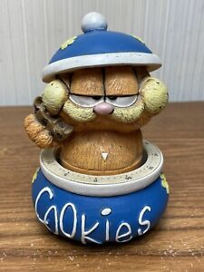 Vintage GARFIELD RARE Resin Manual Kitchen Timer Cookies Collectible Decor Only