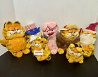 Vintage Garfield Plush Lot Of 7, 70s & 80s Arlene Santa Chef Football & Others