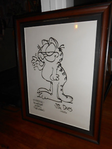 Hand Drawn & Autograph Illustration of GARFIELD signed by Jim Davis 21