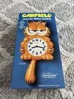 Vintage 1978 Garfield Sunbeam Wall Clock With Pendulum Tail Moving Eyes WORKS
