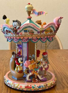 Garfield's Carousel Jim Davis Hand Painted Danbury Mint With Certificate