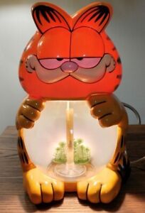 Vintage 18" Garfield the Cat Lighted Fish Tank Aquarium 2 Gallon 1978 CLEAN