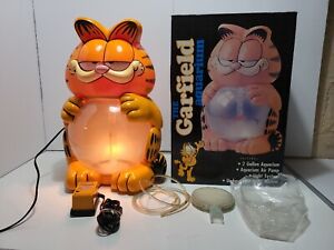Vintage Garfield the Cat Lighted Fish Tank Aquarium 18" 2 Gallon 1990 Working
