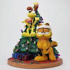 Rare Elby Garfield Santa & Odie Painted Christmas Tree Figurine Stamped Paws