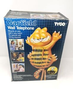 RARE Vintage Garfield Wall Telephone Tyco 1980s Toys Model 1209