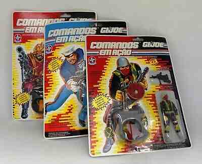 GI JOE ESTRELA Comandos 1993 VIBORA MESTRE RAPINA MARECHAL-DO-AR BRAZIL MOC LOT