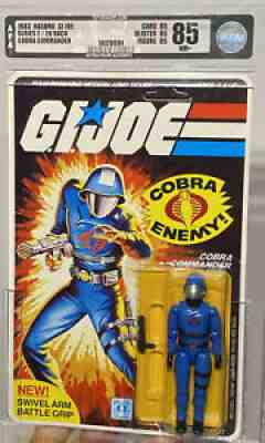 AFA 85 G I JOE 1983 Cobra Commander 20-back Hasbro Series 2 Case Fresh 85-85-85