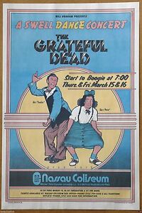 Grateful Dead A Swell Dance by David Byrd Vintage 1973 Concert Released Poster