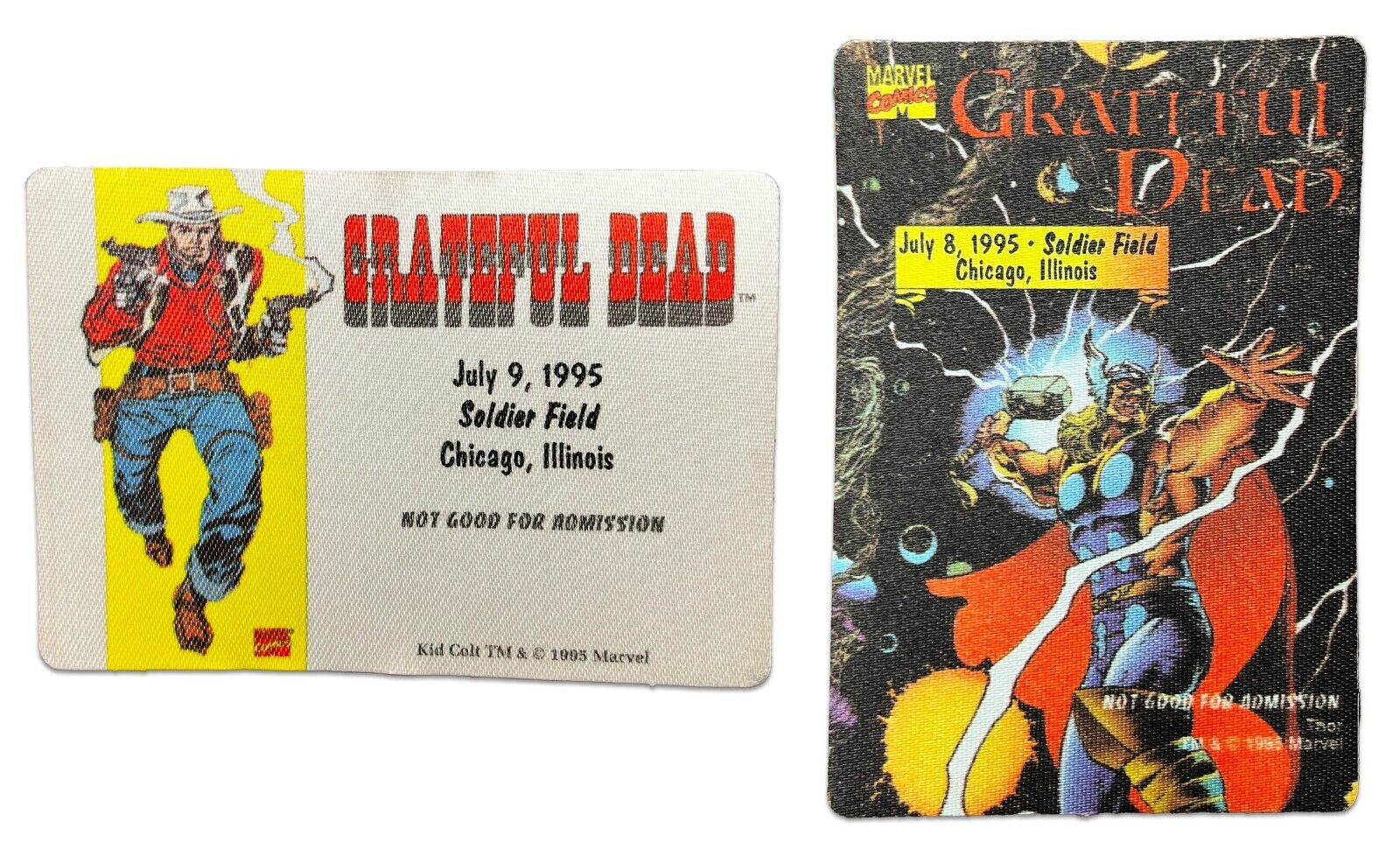 Rare 1995 Grateful Dead Backstage Passes – Unused, Last Jerry Garcia Shows
