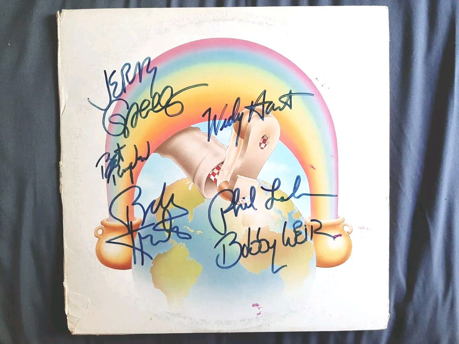 The GRATEFUL DEAD SIGNED And Framed Europe 72 Album With COA And BACKSTAGE PASS