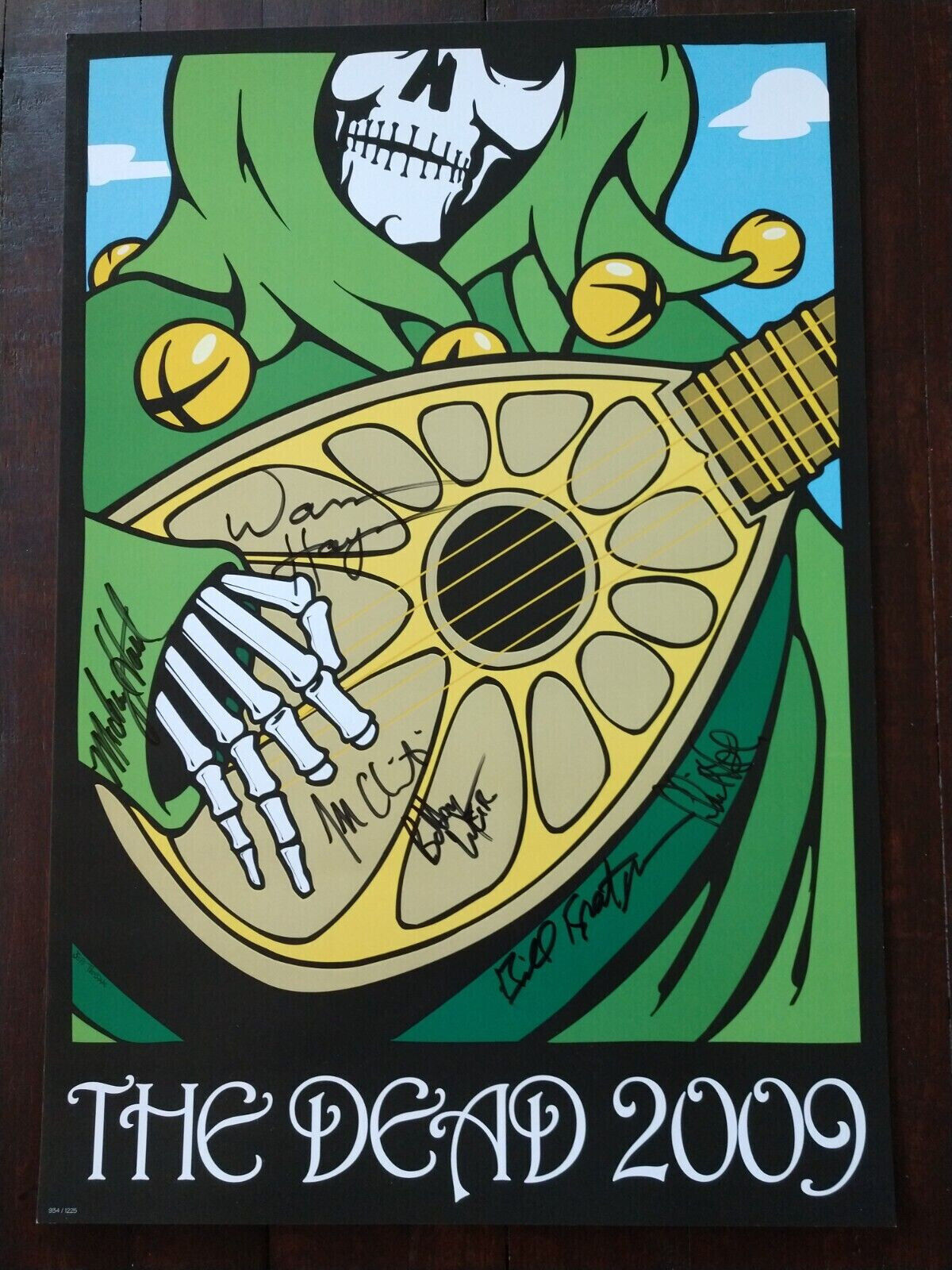 The Dead 2009 Band Signed LE Poster - Bob Weir - Phil Lesh - Grateful Dead