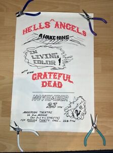 Vintage Hell’s Angels Grateful Dead Poster Nov 23, 1970: Anderson Theatre, NYC