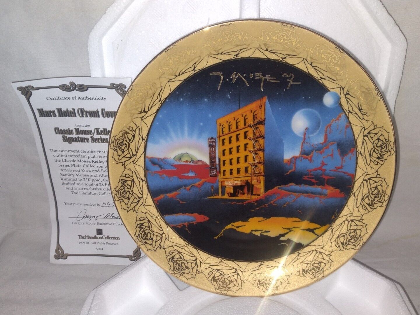 Hamilton Collection Plate MARS HOTEL (Front Cover) Grateful Dead Stanley Mouse