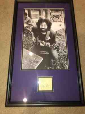 Jerry Garcia Grateful Dead 11 x 14 signed cut autograph framed photo Beckett/BAS