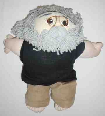 Handmade Jerry Garcia Doll 1980's Grateful Dead Black Shirt Brown Pants 