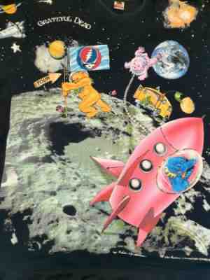 ULTRA RARE 50% off VTG Grateful Dead 95 Standing On The Moon T Shirt Black XL