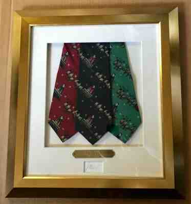 Signed Jerry Garcia Framed Holiday Reindeer Present  “ART IN NECKWEAR” 1993