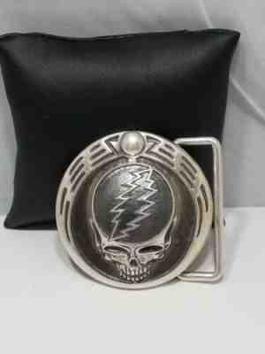 Owsley Stanley Grateful Dead SILVER Steal Your Face Belt Buckle - #4