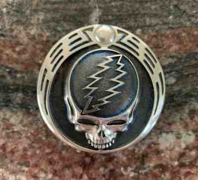 Owsley Stanley Grateful Dead SILVER Steal Your Face Belt Buckle - #5