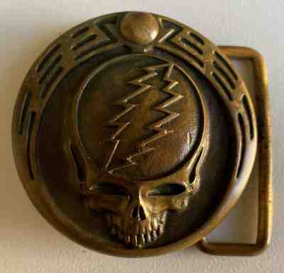 Owsley Stanley Grateful Dead Bronze Steal Your Face Belt Buckle #2