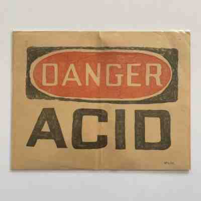 1965 Ken Kesey Acid Test Danger Handbill Flyer Concert Poster LSD Grateful Dead