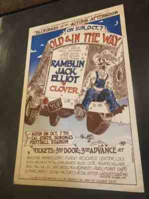 Super Rare Vintage Original Old & In The Way Poster Jerry Garcia Grateful Dead