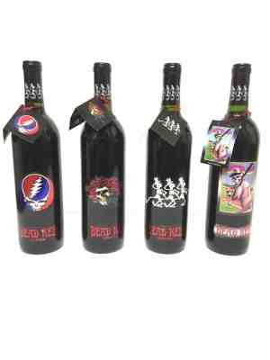 Grateful Dead Red Table Un-wine Four Bottle Collectors Set
