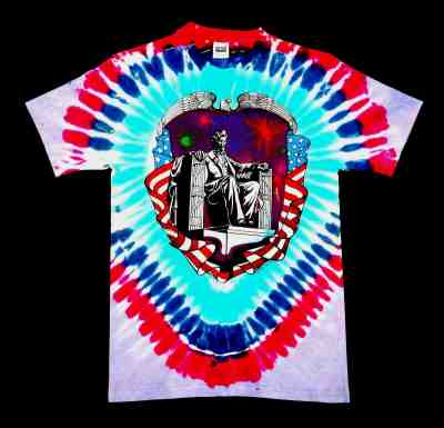Grateful Dead Shirt T Shirt 1991 RFK Washington DC USA Political Abraham Lincoln