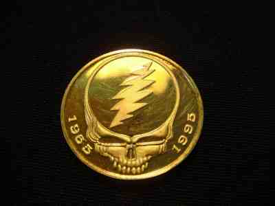 GRATEFUL DEAD  .9999 24kt FINE GOLD COIN LIMITED EDITION  # 30 OF 100 MINTED