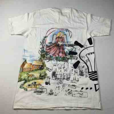 VTG 90s Grateful Dead T-Shirt Sz Medium Blue Hair Productions Batcow Made USA