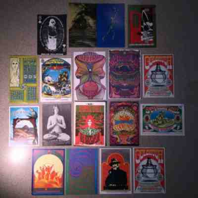 1960s Psychedelic Art Handbill Postcard Lot Grateful Dead Bill Graham Fillmore
