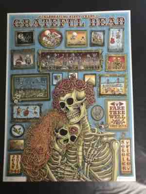 Grateful Dead Poster Emek Artist Edition Of 150 S/N Mint On Pearl Paper