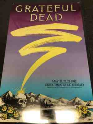 Rare 1982 GRATEFUL DEAD Greek Theatre UC Berkeley Bill Graham Cal Perf. POSTER