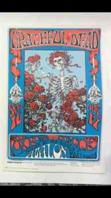 GRATEFUL DEAD SKULL AND ROSES WITH OXFORD CIRCLE  FD-26 ORIGINAL CONCERT POSTER
