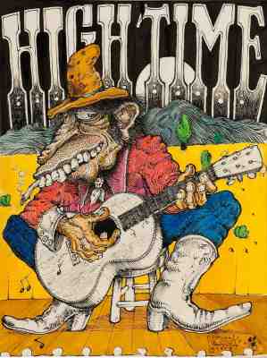 Stanley Mouse Grateful Dead High Time Illustration Original Art Painting (1972)