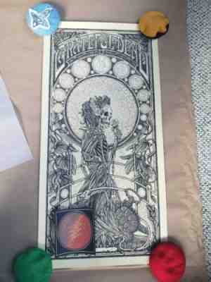 Luke Martin Grateful Dead Keyline Poster S/N xx/75 W/ Mini Print IN HAND 