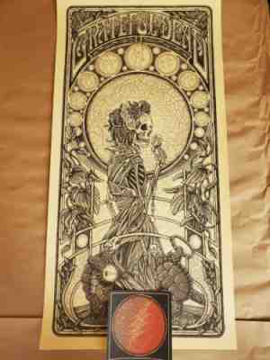 Luke Martin Grateful Dead Keyline Poster Signed #'ed xx/75 IN HAND w/ mini print