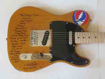 Grateful Dead Signed Guitar Telecaster With 18 Handwritten Songs Tom Constanten
