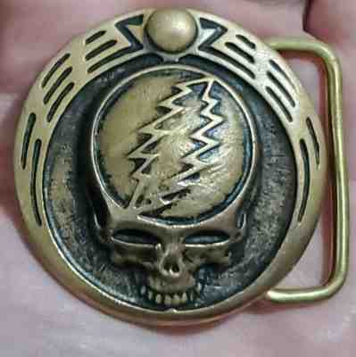 Original Owsley Stanley #2 Grateful Dead Bronze Steal Your Face Belt Buckle #2