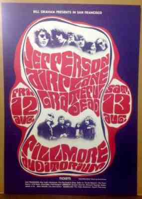 Jefferson Airplane  Grateful Dead Fillmore Auditorium  preconcert 1966 1st print