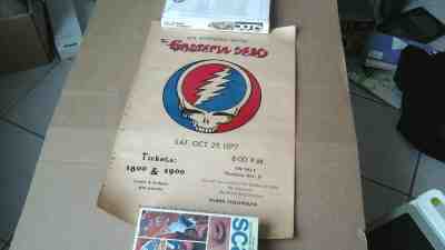 Original Grateful Dead 1977 Concert Poster--Vtg GRATEFUL DEAD 1977 Poster RARE